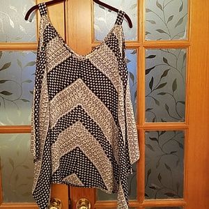 Indigo Thread Co. Cold Shoulder Top